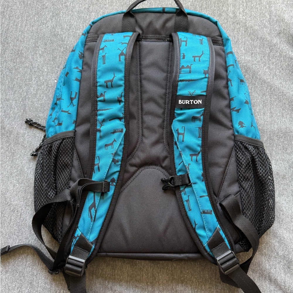 Burton Blue and Black Backpack with Geometric Design RARE PATTERN - Picture 2 of 5